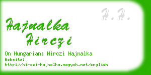 hajnalka hirczi business card